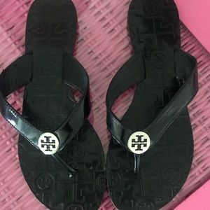 Tory Burch BLACK thong flops 7